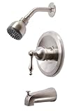 Premier蛇口119274プレミアウェリントンsingle-handleタブ&シャワー蛇口、PVD Brushedニッケル