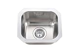 Wells Sinkware GLU1412-7 18-Gauge Single Undermount Bowl Kitchen Sink, Stainless Steel [並行輸入品]