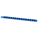 Ernst Manufacturing 8303-Blue-1/4 18-Inch Socket Organizer and 15-1/4-Inch Dura-Clip Socket Clips [並