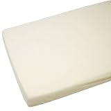2x Crib Jersey Cradle Fitted Sheet 100% Cotton 40 x 90cm Cream by For-your-Little-One