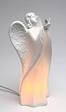 Festive 'Angel Holding Butterfly' White Porcelain Plug-in Night Light [並行輸入品]