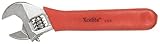 Xcelite 44CGV Chrome-Plated Wide Opening Adjustable Wrench, 4' Length, Red Cushion Grip Handle, Card