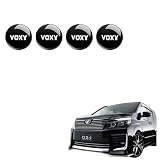 ヴォクシー VOXY 車ロック保護ステッカー ドアロック鍵穴ステッカーデカール 車用室外ドアハンドル 装飾アクセサリー 車のドアロックカバー プロテクター キーシリンダーエンブレム キーホール キーシリンダーガード 4枚セット (黒, ヴォクシー VOXY)