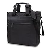 [マリブセレクト] 2WAY 撥水機能 大きめトート トートバッグ ショルダーバッグ 肩掛け たっぷりマチで大容量 ビジネス PC対応 キャリーオン 多機能バッグ 鞄 メンズ #c363 (ブラック)