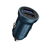 Rampow カーチャージャー シガーソケット【24W/2ポート/保証付き】スマホ充電器 車 超小型2.4A高速車載充電器 iPhone、A