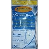 Sanyo SC-P11 EnviroCare Vacuum Cleaner Bags/10 Pack - Generic for Transformax