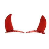 BilipalaレッドOxホーンヘアクリップ、ヘアピン、かわいい幼児用バレッタ、ヘアアクセサリー、2pcs