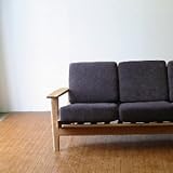 NORTE 北欧 2人掛け 2P オーク無垢材のベーシックソファ ファブリック 【ブラウン】