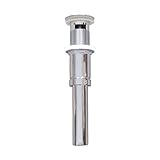 排水栓 プッシュアップ式 ゴミキャッチャー付 オーバーフロー有り Φ32mm シルバー（銀） INK-0602022H