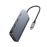 Anker 8-in-1 USB-Cハブ USB Cドッキングステーション トリプルディスプレイ マルチポートドングル HDMI 4KとVGA 1080p 2個付き 5Gbpsデータ転送 MacBook Air/Pro、Dell XPS、iPad ProなどのUSBポート。