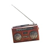 misppro レトロ ラジオモデル 樹脂 オーナメント ヴィンテージ ラジオクラフト デコレーション ギフト - レッドブラウン