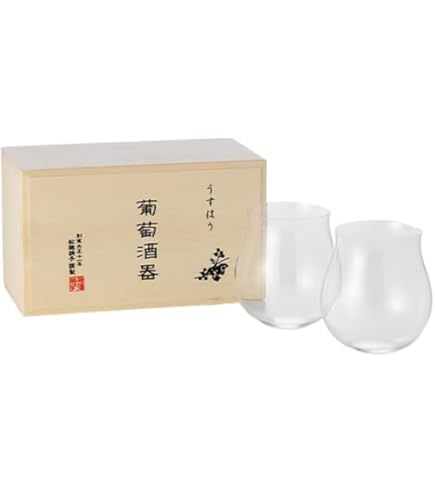 Amazon | 【松徳硝子】うすはり ボルドーペア・木箱入り | ギフト