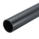 uxcell PVC剛性丸パイプ 28.2mm 内径 32mm 外径 8"長 ダークグレー 用途：水道管 クラフト ケーブルスリーブ