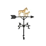 Montague Metal Products WV-255-GB 200 Series 32 In. Gold Mare & Colt Weathervane