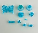 ゲームキューブコントローラー用 交換ボタンパーツセット, ABXYスティック+十字キー対応 11パーツ (ライトブルー)
