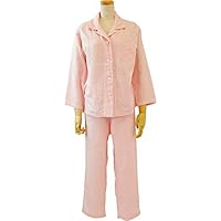 内野(UCHINO) パジャマ レディース マシュマロガーゼ 快眠パジャマ ピンク M 3重ガーゼ 吸水性 通気性 保温性 RP15682M P