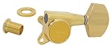 GOTOH エレキギター用ペグ、01ボタン、3+3、ゴールド(07202GX) SG381-01-3+3-GG