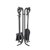 コンパクトサイズhand-forged暖炉ツールセット ブラック 13787BK