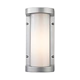 1-Light Outdoor Sconce in Matte Silver [並行輸入品]