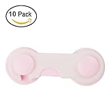 ベビーガード 指はさみ防止ドアロックストッパー　多機能　地震対策 とびらロック キャビネットストッパー　いたずら防止 10個入り ピンク