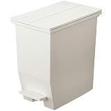 リス(RISU) ソロウ ゴミ箱 ふた付き 20L ホワイト ペダルオープン 棚下で使える 両開き 抗菌 加工 おしゃれ 分別 ふた付きゴミ箱 日本製 キッチン スリム キャスター付き ダストボックス カップボード GSLW001