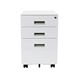 KILAT サイドワゴン 3段 「スタイリッシュデスクキャビネット」 ホワイト