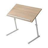 LITENStaD 折りたたみ 昇降式 角度調整 テーブル オーク×ホワイト LSD-03-FLT-okwh