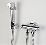 AZOS 壁付 清潔 便利 ハンディおしり洗浄器 ウォシュレット水栓 壁付バスルーム・トイレ用蛇口 シャワーヘッド クロームメッキ表面処理 単一冷蛇口 FXQ001