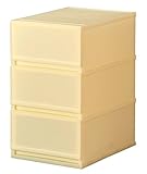 プラスト ミルキー 収納ボックス 3段 FR Y イエロー FR3403