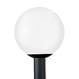 Sea Gull Lighting Outdoor Globe 1 Light Outdoor Post Lantern in White Plastic 8254-68, 15''(38cm) [並