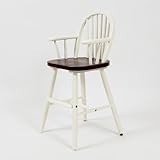 長く愛されているウィンザー調ベビーチェア 天然木 キッズチェア 省スペース ガタつき防止 ホワイト色