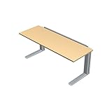 【メーカー配送・設置・組立】プラス デスク XF TYPE-L デスク XL-187 ホワイトメープル/シルバー 642178