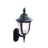 Alico Lighting 3521BK/FR Acclaim Lighting Matte Black Finished Outdoor Sconce with Frosted Seeded Gl
