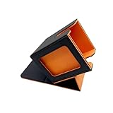 CRAFT CROWN 推し窓デッキケース/PUレザーデッキボックス/窓付き / 目安80-100枚収納可能 (オレンジ)