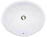 MR Direct O1815-W White Porcelain Vessel / Drop-In Lavatory Sink [並行輸入品]
