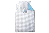 Baby Boum 100 x 140cm Cot Bed Duvet Set with Smurf Appliqu? (Blue) by Baby Boum