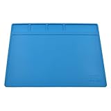 (ライチ) Lychee 絶縁シリコンマット 耐熱パッド スマホ 電子製品 携帯 パーソコン 分解修理用ツール 小物置き穴 作業マット 28*20cm