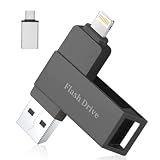 Vackiit「正規MFi認証品」iPhone用 USBメモリ512GB 写真データ保存 高速 USB 3.0 外付けメモリiPhone/iPad/iPod/Win/Mac兼用 タイプC セキュリティ機能付 phoneバックアップ 携帯容量不足解消 黒