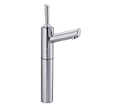 Whitehaus 3-3345-POCH Centurion 4 3/4-Inch Single Hole Stick Handle Elevated Lavatory Faucet with 7-