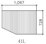 お風呂のふた ヤマハ 41L 【 品番 】 BFPFTAA120A1 巻きフタ （代替品 59L）ヤマハシステムバス用 風呂ふた　巻きふた 　 【 寸法 】長さ１０６７mm ×幅 ７２８mm