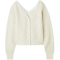 Amazon | [フレイ アイディー] レーストリムラクーンニット | セーター