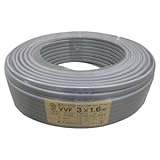 菅波電線 【2巻セット】 VVFケーブル 600V ビニル絶縁ビニルシースケーブル平形 1.6mm 3心 100m巻 灰色 VVF1.6×3C×100m_2set