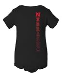 ネブラスカ州Huskers垂直「ネブラスカ」Infant Onesie 18M ブラック