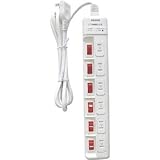 ノア:ノア 雷ガード付 4ヶ口4スイッチ省エネタップ NC-5570S 型式:NC-5570S