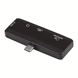 Digio2 Type-C USB3.2Gen2+2.0 2ポートコンボハブ SDCRW／3.5mm4極付 COM-C3SD152BK top1-ds-2620555 [独自簡易包装]