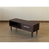 シンプルテレビ台/テレビボード 【幅90cm ダークブラウン】 スライドレール付き 『Altona』【代引不可】