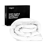 Miracle Made® (ミラクルメイド) 体温調節通気性インサート掛け布団 - ホワイト キング/カリフォルニアキング - 3温度ゾーン ペット 耐毛 シルバーインフューズ オールシーズン ベッドカバー - 掛け布団カバー付き