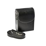 カメラケース レトロ ブラック PUレザー ミニバッグ 調節可能なストラップ付き Panasonic Lumix DMC TZ80 TZ70 TZ60 TZ50 TZ40 TZ30カメラ用, ブラック///ホワイト, One Size, カメラバッグ