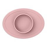 ezpz (イージーピージー) タイニーボウル 離乳食 食器 【ひっくり返らない ベビー食器 はじめて】 6ヵ月 赤ちゃん シリコン製 出産祝い 出産準備 ギフト 人気 男の子 女の子 (ローズピンク)