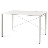 WLIVE パソコンデスク pcデスク シンプルワークデスク 幅120cm×奥行60cm モニターアーム取付対応 ケーブル管理 パソコン台 一年保証 ホワイト WF0050B